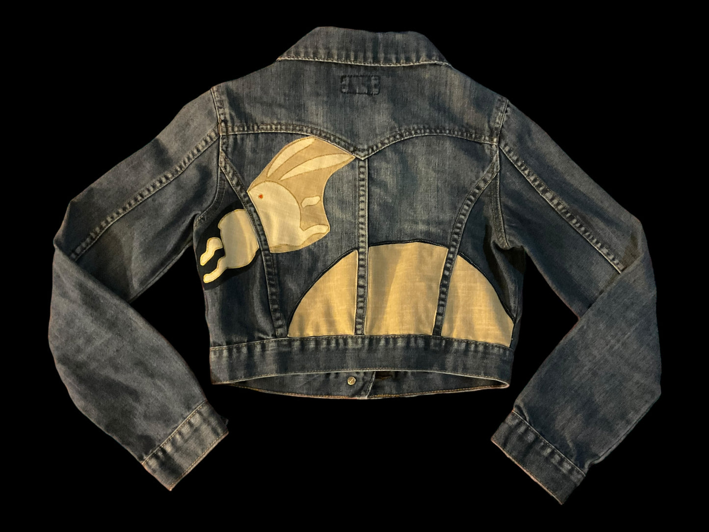 Women’s cropped denim jacket - bunnymoon